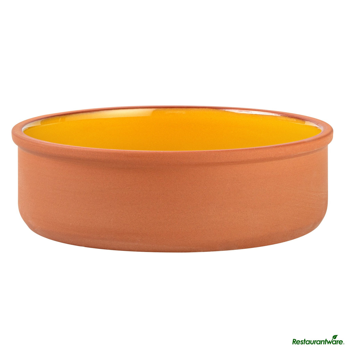 Bowls, Cazuela, Terra Tek 34 Ounce, Terracotta, Yellow Glazed Interior, 7.50 x 7.50 x 2.25 Inch, Oven-Safe,2 - 1 EACH