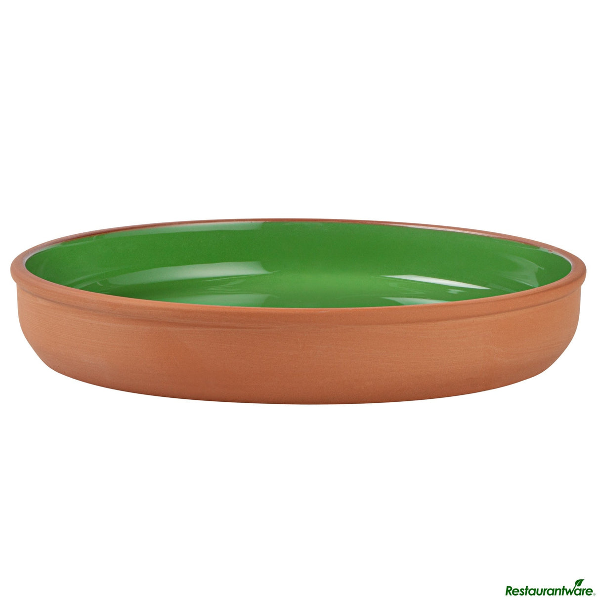 Bowls, Cazuela, Terra Tek 34 Ounce, Terracotta, Green Glazed Interior, 9.25 x 9.25 x 1.50 Inch, Oven-Safe,2 - 1 EACH