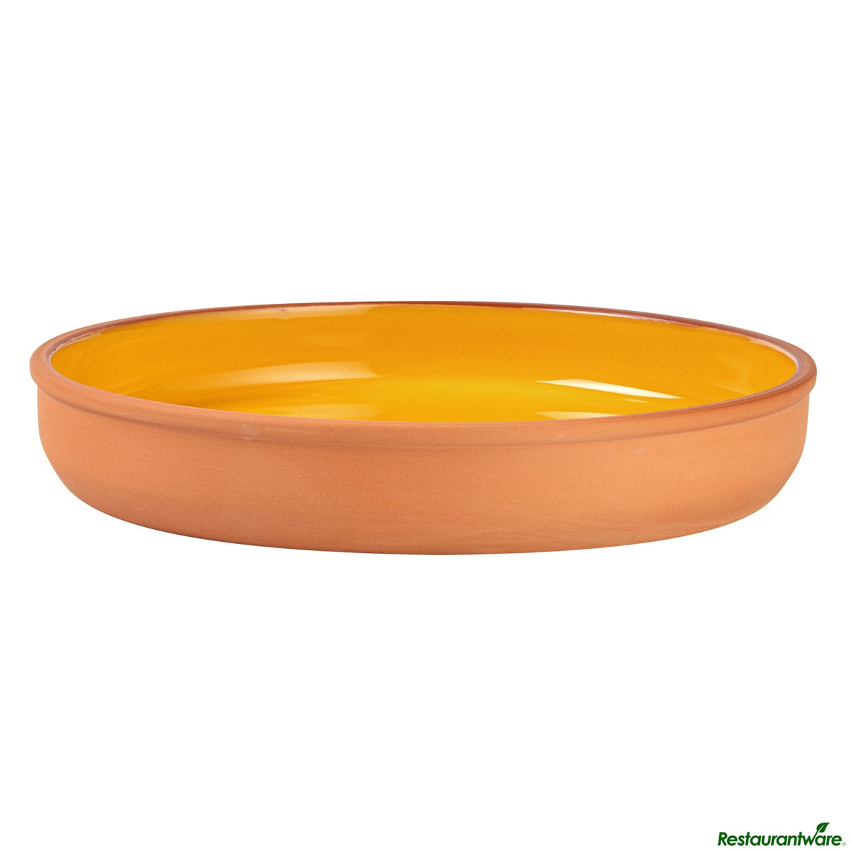 Bowls, Cazuela, Terra Tek 34 Ounce, Terracotta, Yellow Glazed Interior, 9.25 x 9.25 x 1.50 Inch, Oven-Safe,2 - 1 EACH