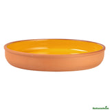 Bowls, Cazuela, Terra Tek 34 Ounce, Terracotta, Yellow Glazed Interior, 9.25 x 9.25 x 1.50 Inch, Oven-Safe,2 - 1 EACH