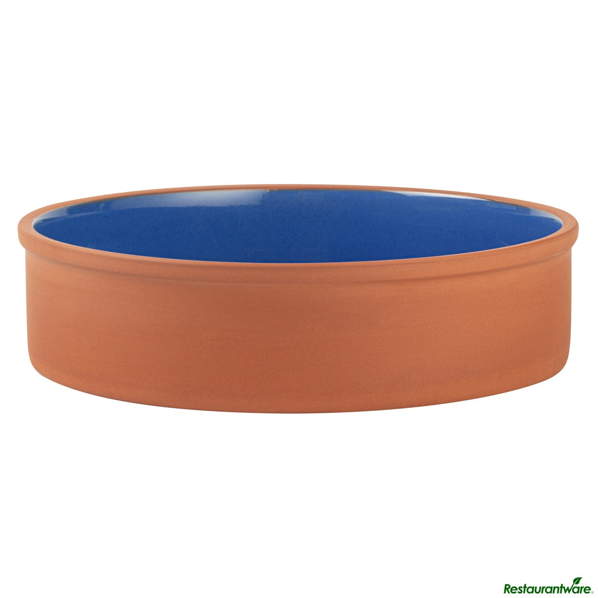 Bowls, Cazuela, Terra Tek 51 Ounce, Terracotta, Blue Glazed Interior, 9 x 9 x 2.25 Inch, Oven-Safe,2 - 1 EACH