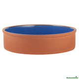 Bowls, Cazuela, Terra Tek 51 Ounce, Terracotta, Blue Glazed Interior, 9 x 9 x 2.25 Inch, Oven-Safe,2 - 1 EACH