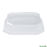 Lids, Dome, Sustain, Plastic, Clear, 6.25 x 6.25 x 1.25 Inch, for 22 Ounce Containers, Octagonal, PLA,25 - 1 EACH