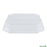 Lids, Dome, Sustain, Plastic, Clear, 7 x 7 x 1.25 Inch, for 34 Ounce Containers, Octagonal, PLA,25 - 1 EACH