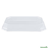 Lids, Dome, Sustain, Plastic, Clear, 9 x 6.25 x 1.25 Inch, for 41 Ounce Containers, Octagonal, PLA,25 - 1 EACH