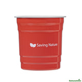 Cups, 10 Ounce, Aluminum, Red, 3.5 x 3.5 x 3 Inch,10 - 1 EACH