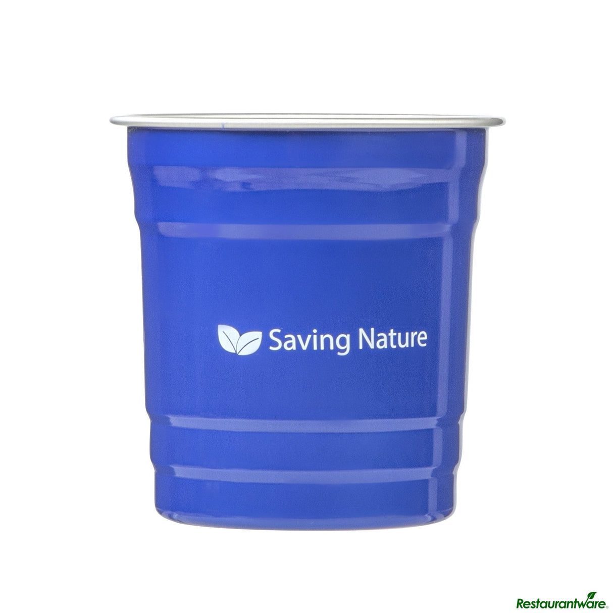 Cups, 10 Ounce, Aluminum, Blue, 3.5 x 3.5 x 3 Inch,10 - 1 EACH