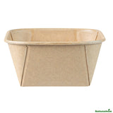 Containers, Sushi, Matsuri Vision 22 Ounce, Paper, Kraft, 5 x 5 x 2.25 Inch, Square,50 - 1 EACH