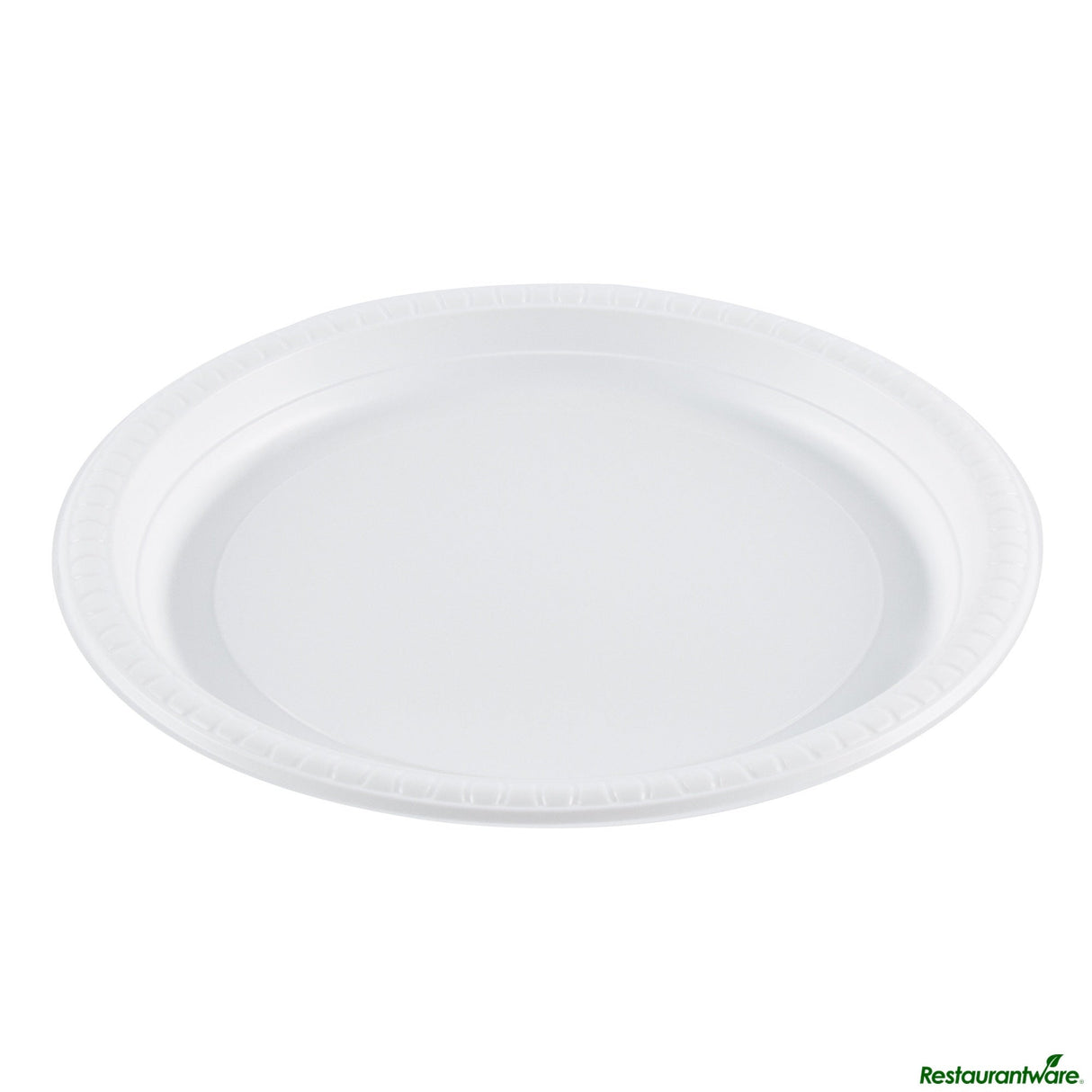 Plates, RW Base 10.25 x 10.25 x 0.75 Inch, Microwavable Plastic, White, Round,50 - 1 EACH