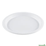 Plates, RW Base 10.25 x 10.25 x 0.75 Inch, Microwavable Plastic, White, Round,50 - 1 EACH