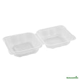 Containers, RW Base 17 Ounce, Microwavable Plastic, Clear, 6 x 6 x 3 Inch, Anti-Fog Clamshell, Square,50 - 1 EACH