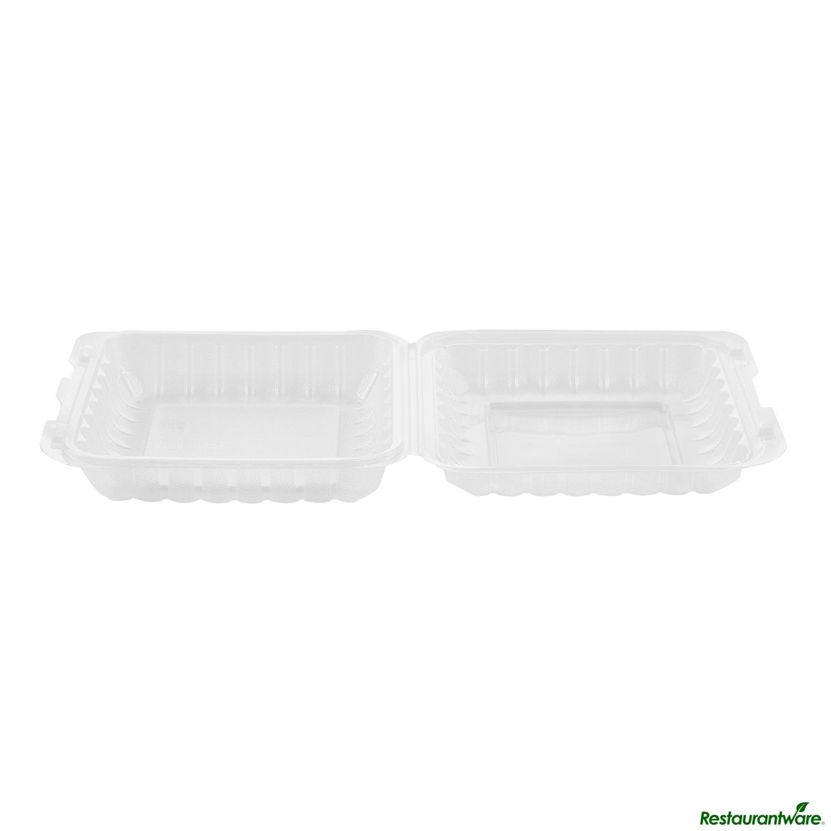 Containers, RW Base 40 Ounce, Microwavable Plastic, Clear, 9 x 9 x 3 Inch, Clamshell, Square,50 - 1 EACH