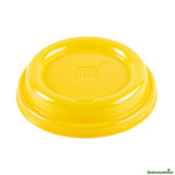 Lids, Plastic, Yellow, for 8/12/16/20 Ounce Coffee Cups,25 - 1 EACH