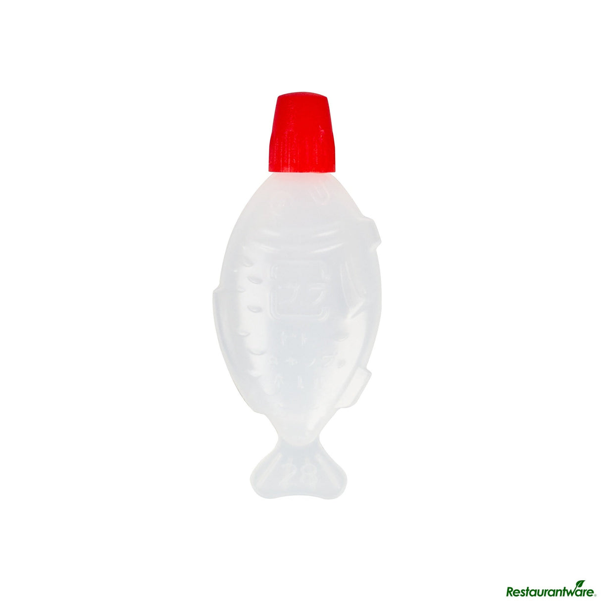 Bottles, Soy Sauce, Bento Tek 3 Ounce, Plastic, Clear, includes Red Cap, 2.25 x 0.50 x 1 Inch,100 - 1 EACH