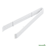 Tongs, Serrated, Cater Tek Heavy-Duty, 9 Inch, Plastic, White,10 - 1 EACH
