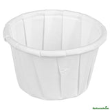 Cups, Souffle Portion, .5 Ounce, Paper, White, Compostable,100 - 1 EACH
