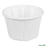Cups, Souffle Portion, 1 Ounce, Paper, White, Compostable,100 - 1 EACH