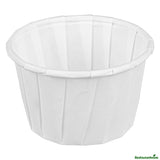 Cups, Souffle Portion, 1.5 Ounce, Paper, White, Compostable,100 - 1 EACH