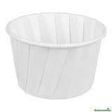 Cups, Souffle Portion, 3.25 Ounce, Paper, White, Compostable,100 - 1 EACH