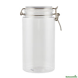 Jars, Storage, Met Lux 51 Ounce, Plastic, Clear, Round, 4.25 x 4.25 x 8.25 Inch, Hinged Lid,2 - 1 EACH