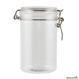 Jars, Storage, Met Lux 24 Ounce, Plastic, Clear, Round, 3.5 x 3.5 x 6 Inch, Hinged Lid,2 - 1 EACH