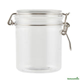 Jars, Storage, Met Lux 17 Ounce, Plastic, Clear, Round, 3.5 x 3.5 x 4.5 Inch, Hinged Lid,2 - 1 EACH