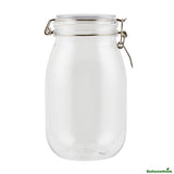 Jars, Storage, Met Lux 56 Ounce, Plastic, Clear, Round, 4.75 x 4.75 x 8.25 Inch, Hinged Lid,2 - 1 EACH