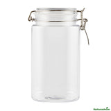 Jars, Storage, Met Lux 53 Ounce, Plastic, Clear, Square, 4.25 x 4.25 x 7.75 Inch, Hinged Lid,2 - 1 EACH