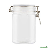 Jars, Storage, Met Lux 29 Ounce, Plastic, Clear, Square, 3.75 x 3.75 x 6 Inch, Hinged Lid,2 - 1 EACH