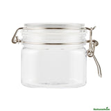Jars, Storage, Met Lux 14 Ounce, Plastic, Clear, Square, 3.75 x 3.75 x 3.75 Inch, Hinged Lid,2 - 1 EACH
