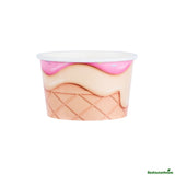 Cups, To-Go, Coppetta 8 Ounce, Paper, Vanilla Strawberry Swirl, Round, 3.75 x 3.75 x 2.25 Inch,50 - 1 EACH