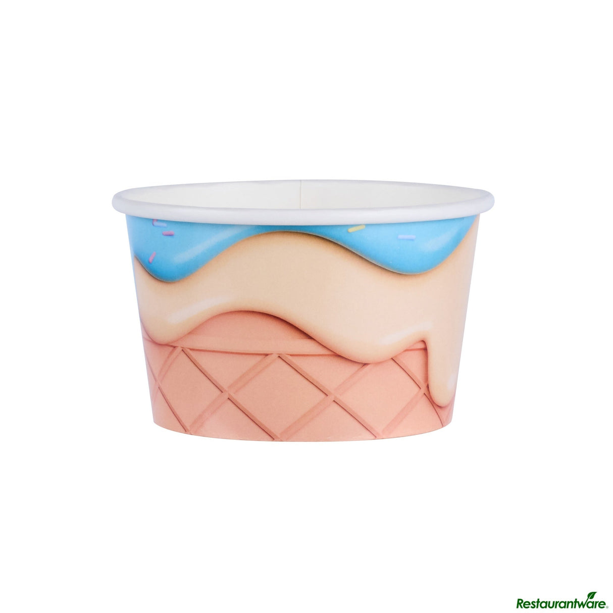 Cups, To-Go, Coppetta 8 Ounce, Paper, Frosty Delight, Round, 3.75 x 3.75 x 2.25 Inch,50 - 1 EACH