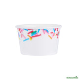 Cups, To-Go, Coppetta 8 Ounce, Paper, Festive Sprinkles, Round, 3.75 x 3.75 x 2.25 Inch,50 - 1 EACH