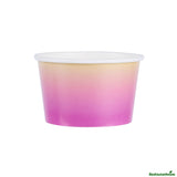 Cups, To-Go, Coppetta 8 Ounce, Paper, Purple & Yellow Ombre, Round, 3.75 x 3.75 x 2.25 Inch,50 - 1 EACH