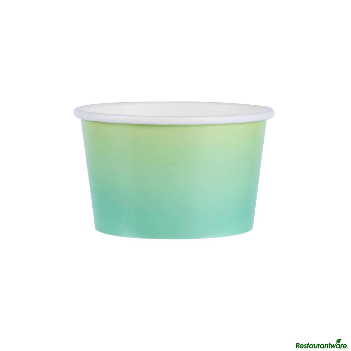Cups, To-Go, Coppetta 8 Ounce, Paper, Teal & Green Ombre, Round, 3.75 x 3.75 x 2.25 Inch,50 - 1 EACH