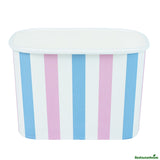 Cups, To-Go, Coppetta 12 Ounce, Paper, Pink & Blue Stripe, Square, 4.25 x 3.25 x 2.75 Inch,50 - 1 EACH