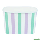 Cups, To-Go, Coppetta 12 Ounce, Paper, Purple & Blue Stripe, Square, 4.25 x 3.25 x 2.75 Inch,50 - 1 EACH