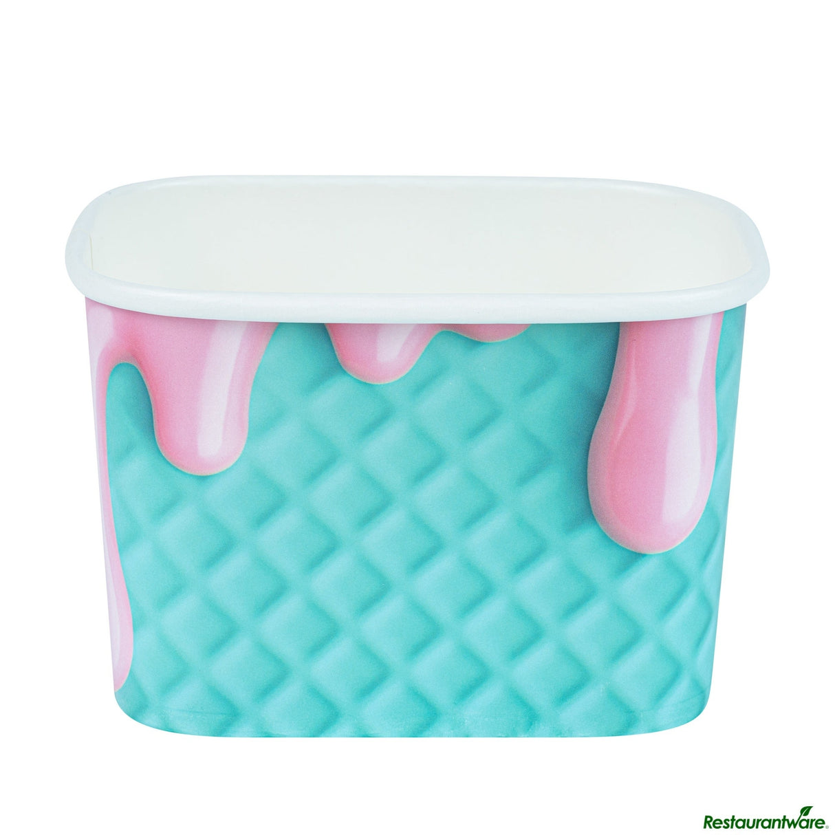 Cups, To-Go, Coppetta 12 Ounce, Paper, Bubblegum Splash, Square, 4.25 x 3.25 x 2.75 Inch,50 - 1 EACH