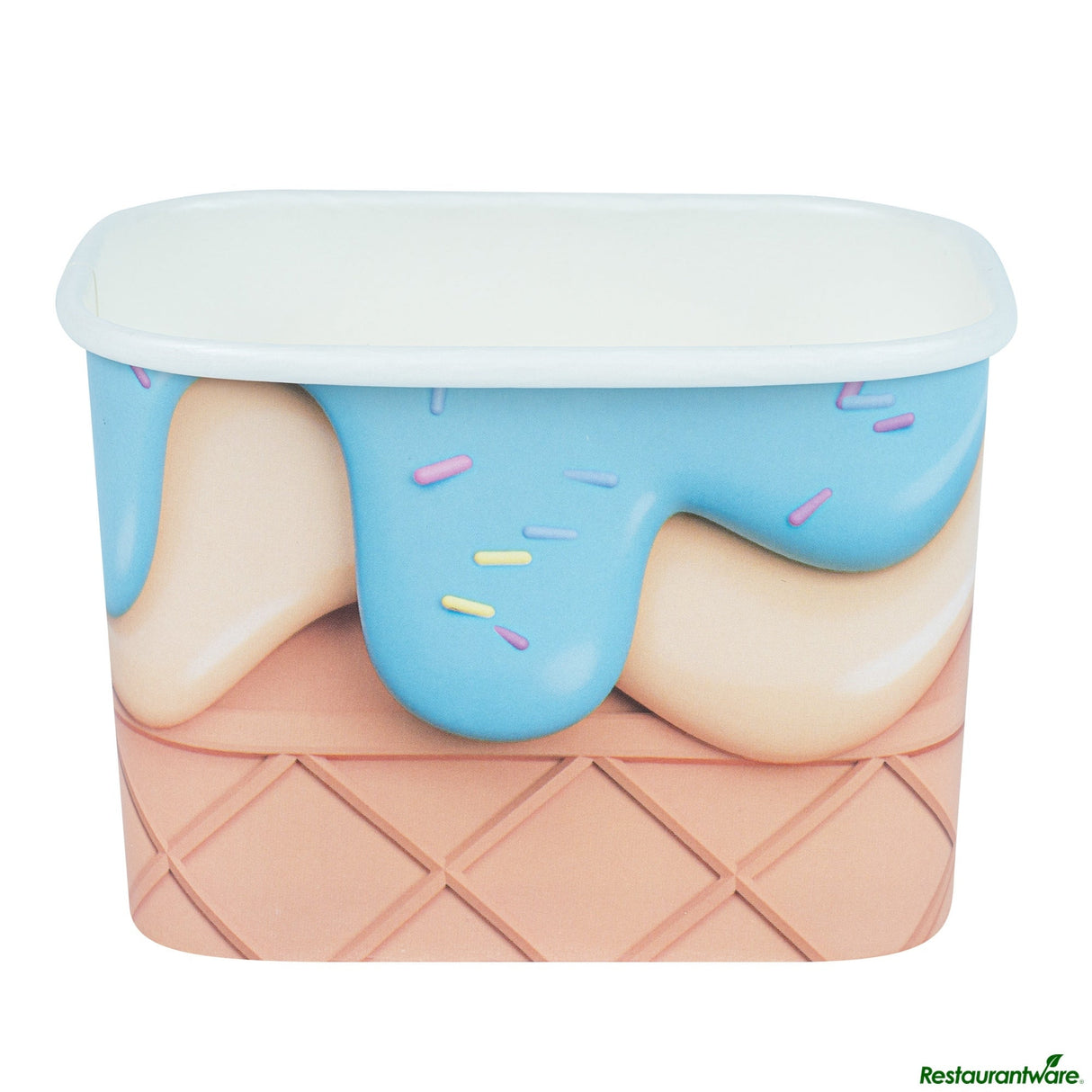 Cups, To-Go, Coppetta 12 Ounce, Paper, Frosty Delight, Square, 4.25 x 3.25 x 2.75 Inch,50 - 1 EACH