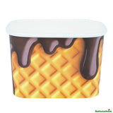 Cups, To-Go, Coppetta 12 Ounce, Paper, Chocolate Drizzle, Square, 4.25 x 3.25 x 2.75 Inch,50 - 1 EACH