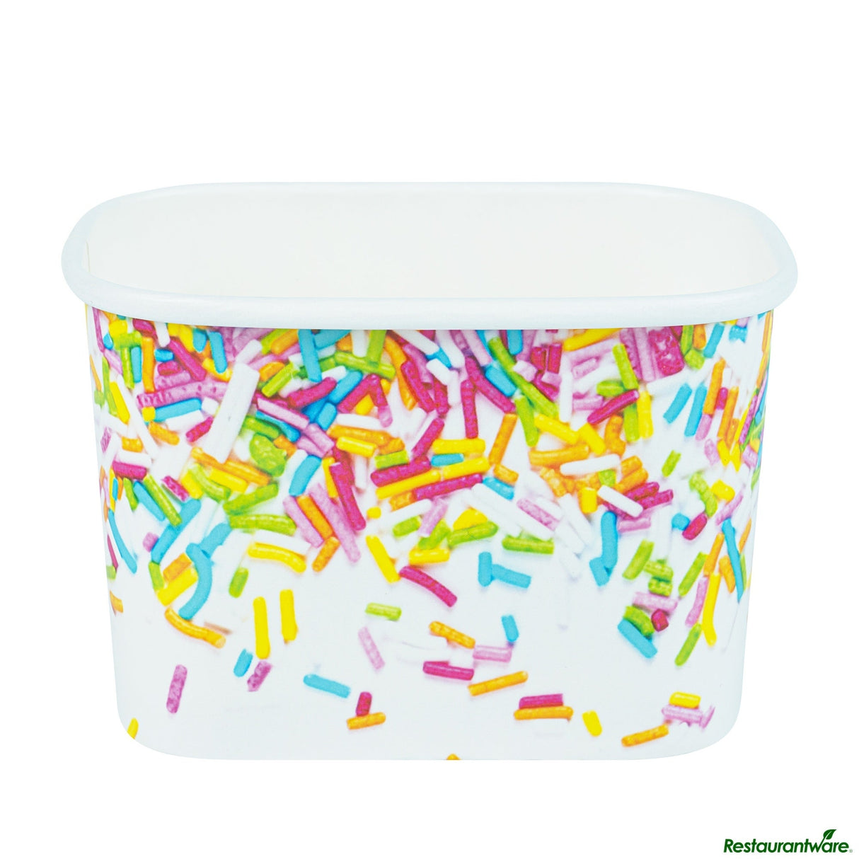 Cups, To-Go, Coppetta 12 Ounce, Paper, Party Sprinkles, Square, 4.25 x 3.25 x 2.75 Inch,50 - 1 EACH