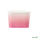 Cups, To-Go, Coppetta 12 Ounce, Paper, Pink & White Ombre, Square, 4.25 x 3.25 x 2.75 Inch,50 - 1 EACH