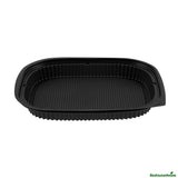 Containers, Food, 59 Ounce, Plastic, Black, 13.5 x 9.5 x 1.5 Inch,20 - 1 EACH