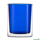 Tumblers, Forma Professional, 9 Ounce, Double-Wall, Borosilicate, Blue, 3.25 x 3.25 x 4 Inch,2 - 1 EACH