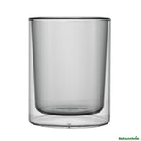 Tumblers, Forma Professional, 9 Ounce, Double-Wall, Borosilicate, Gray, 3.25 x 3.25 x 4 Inch,2 - 1 EACH