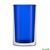 Tumblers, Forma Professional, 14 Ounce, Double-Wall, Borosilicate, Blue, 3.25 x 3.25 x 5.25 Inch,2 - 1 EACH