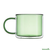 Mugs, Coffee, Forma Professional, 11 Ounce, Green, Double Wall, Borosilicate, with Handle, 3.50 x 3.50 x 3 Inch,2 - 1 EACH