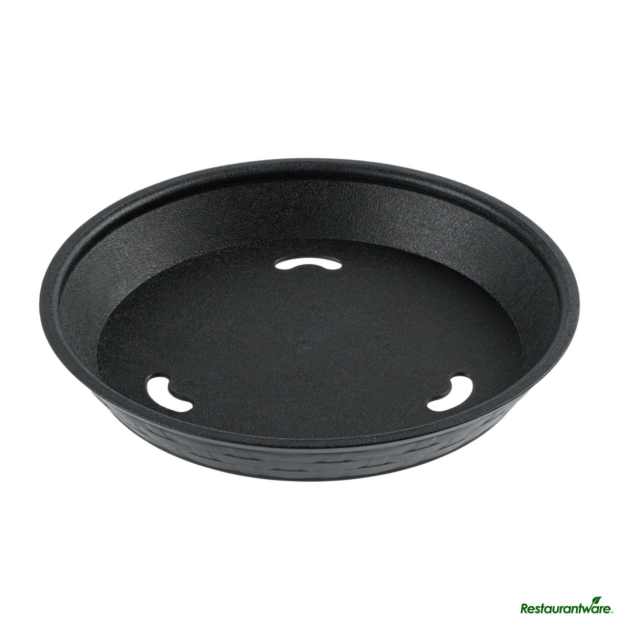 Platters, Diner, 9 x 9 x 1.25 Inch, Plastic, Black, Round,10 - 1 EACH