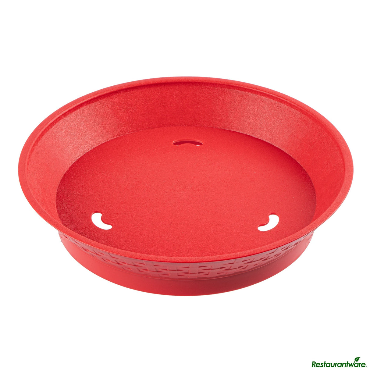 Platters, Diner, 12 x 12 x 2.25 Inch, Plastic, Red, Round, with Base,10 - 1 EACH