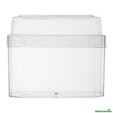 Cups, Dessert, 3 Ounce, Plastic, Clear, Rectangle, 3.25 x 2 x 2 Inch, with Lid,4 - 25 COUNT